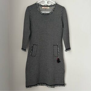 Chic Black and White Patterned Dress